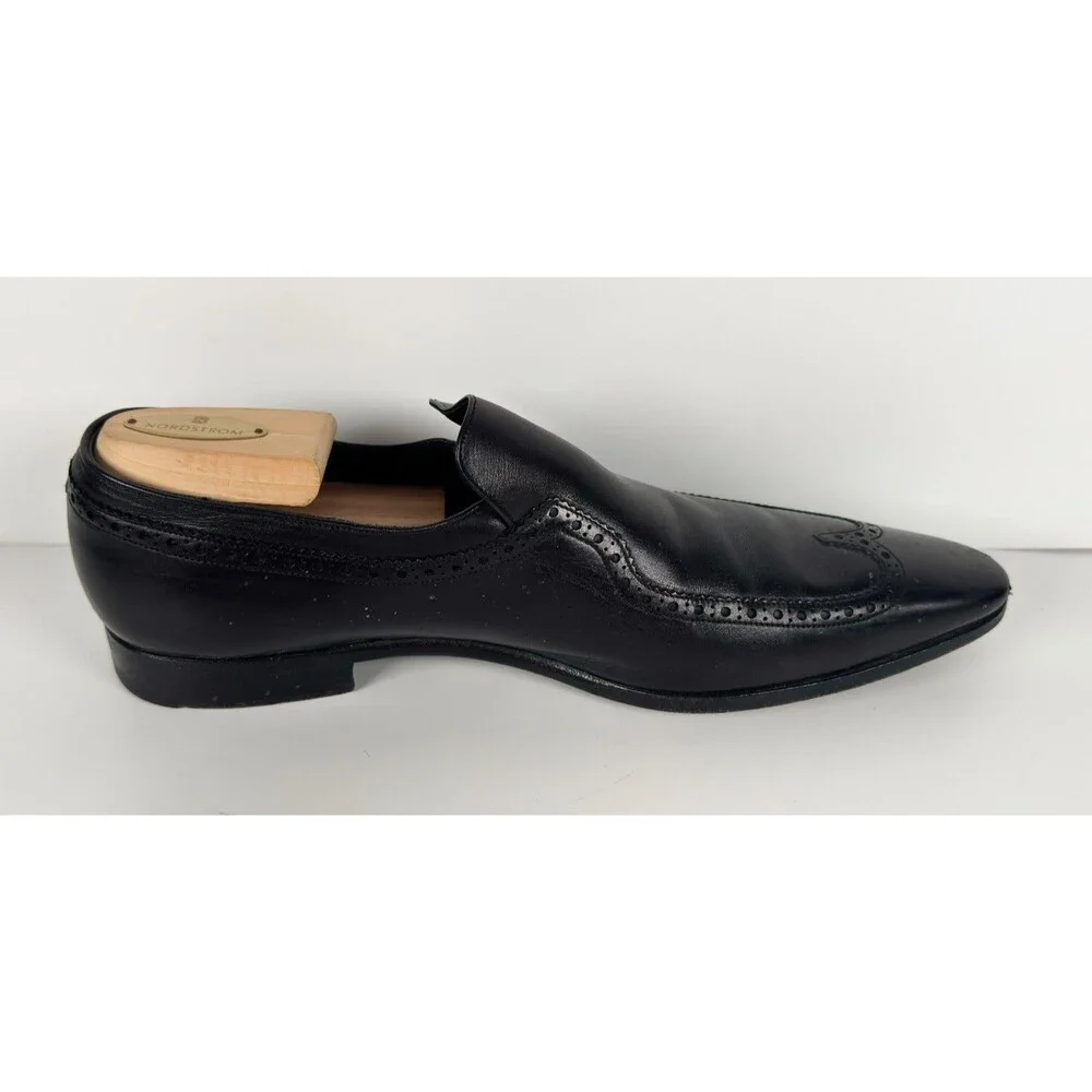 Gucci Men's Black Leather Wingtip Brogue Loafer Size US 9.5 D